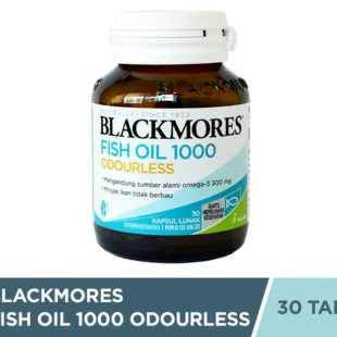 Blackmores Odourless Fish Oil 1000 Mg - Isi 30 Kapsul Lunak
