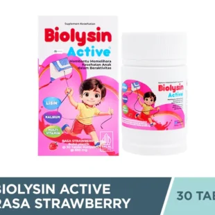 Biolysin Active Rasa Strawberry 30 Tablet Kunyah